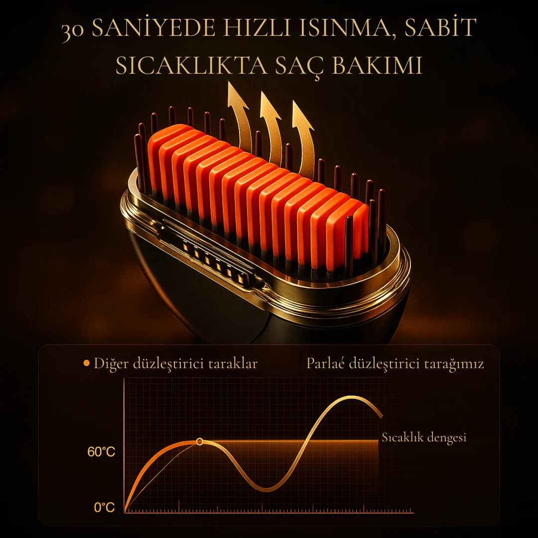 Parlaé® ISITICILI TAŞINABİLİR TARAK